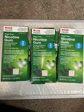 3X CVS Sugar Free Nicotine Gum - 10 Pcs 30 Compare to Nicorette EXP 03/26