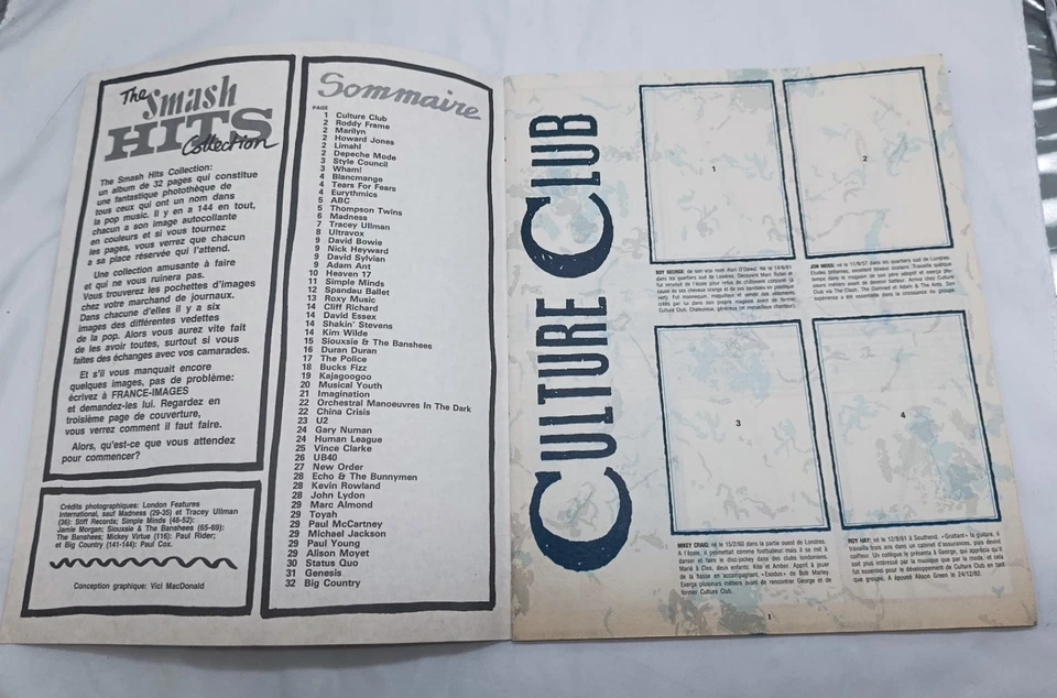Album Panini Smash Hits Collection 1984 Musique 80s (37/144 Images Collées) VF - Photo 3/4