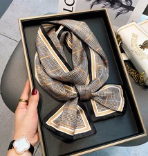 100 Mulberry Silk Scarf 150X15CM Women's Long Double sided Printed Scarf
