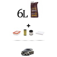 Hoffcar Servicekit 4 Filter Und 6L ÖL FüR Renault Clio V 1.5 Blue Dci 100 74K