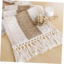  Boho Table Runner for Thanksgiving Fall Christmas Home Decor with 12x72" Brown