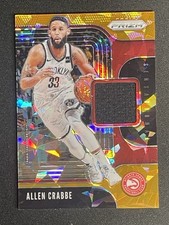 2019-20 NBA PRIZM ORANGE ICE JERSEY Allen Crabbe Atlanta Hawks SS-ACR