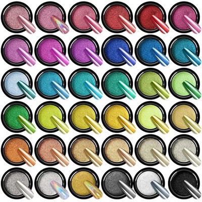 Chrome Nail Powder Set 36 Farben Multifunktional 36 Stück