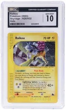 CGC Gem Mint 10 Pokémon Raikou H26/H32 Skyridge Holo Rare 2003 on eBay