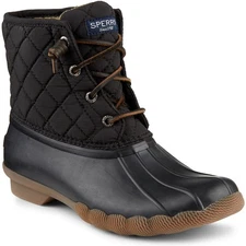 Sperry Top-Sider Saltwater Snow/Rain Boot - Quilt nylon-Black-New-S7