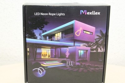 Mexllex 5m Neon LED Strip, IP65 Waterproof Bluetooth APP Control New Invoice