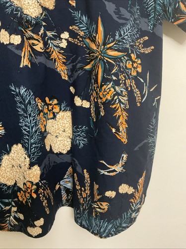 Columbia Mens Regular fit Short Sleeve Button-Up Shirt XXL Blue Floral Hawaiian - Picture 19 of 21