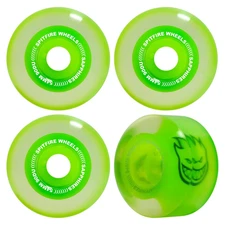 Spitfire Wheels Sapphires 54mm 90a Clear/Neon Green Skateboard Wheels Set of 4