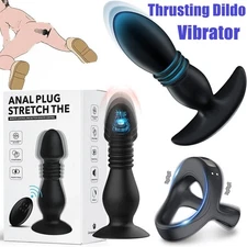 Anal Butt Plug Thrusting Dildo Vibrator Prostate Massager Sex Toys for Men Women