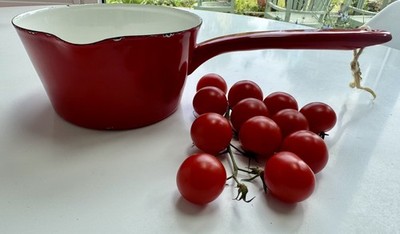 J me Rot Emaille Milchpfanne Kochtopf Schokolade Schmelztiegel James Martin