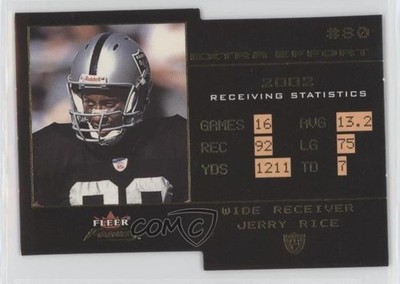 2003 Fleer Focus Extra Effort 376/500 Jerry Rice #4 HOF s1i