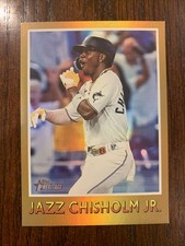 Jazz Chisholm Jr. 2024 Topps Heritage Sensations Gold SP #75BS-13