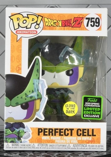 PERFECT CELL GITD Con EXCLUSIVE Dragon Ball Z Funko Pop! 759 w/Protector Glow