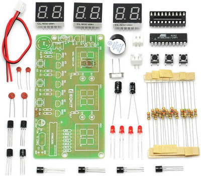 6 Bits Digital LED Electronic Clock DIY Kit PCB Soldering Practice for Arduino