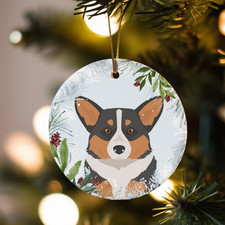 Pembroke Welsh Corgi Dog Metal Christmas Ornament 2.75in Multiple Colors 