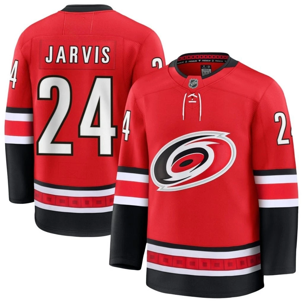 Seth Jarvis Carolina Premium Jersey - Multiple Sizes/Colors