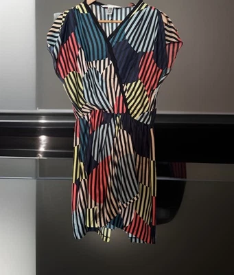 Diane von Furstenberg Multicoloured Silk Wrap Style Dress Size 8 - Image 1 of 4