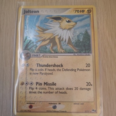 Jolteon 3/17 Pokémon TCG POP Series Promos 3 Holo Holo Rare MP