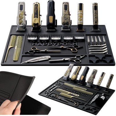HAPPYPOSH Magnetic Barber Mat for Clippers, Large Professional
