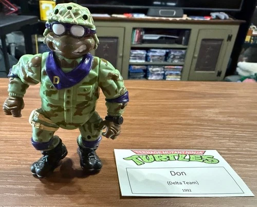 Vintage 1992 TMNT Mutant Military Delta Team Don Figure Ninja Turtles Donatello