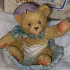 Cherished Teddies Bunny Baby Bear In Egg Figurine Just In Time For Spring VTG