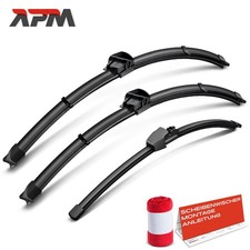 3x Scheibenwischer Wischerblatt Vorne Hinten 600/475/400 für VW Touran 1T1 1T3