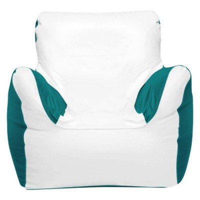 Ocean-Tamer 39'' H x 36'' W x 32'' D White/Teal Medium Armchair Bean Bag Chair