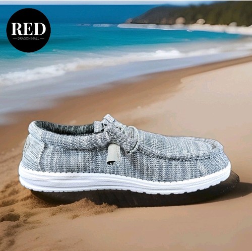Zapatos sin cordones de tela Hey Dude Wally Strecth de granito - para hombre talla 9 - Imagen 11 de 14