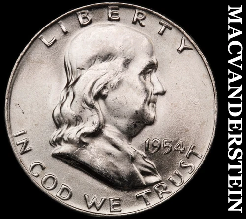 1954-D Silver Franklin Half Dollar - FBL - Choice Gem Brilliant Unc+++  #i153
