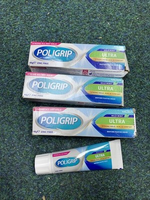 Poligrip Zahnersatz Fixiercreme - Poligrip Zahnersatz Fixiercreme Ultra 40g x 4