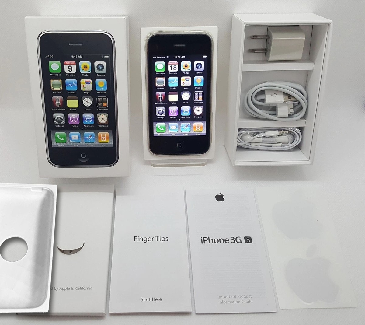 iPhone 3GS White (RARE) 32GB iOS 3.1.3 w Box Unlocked A1303 Near