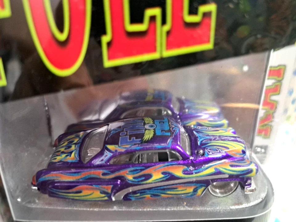 Hot Wheels 2025 Custom Rat Fink Oil Can 51 Mercury Púrpura NUEVO Foto 3 de 4