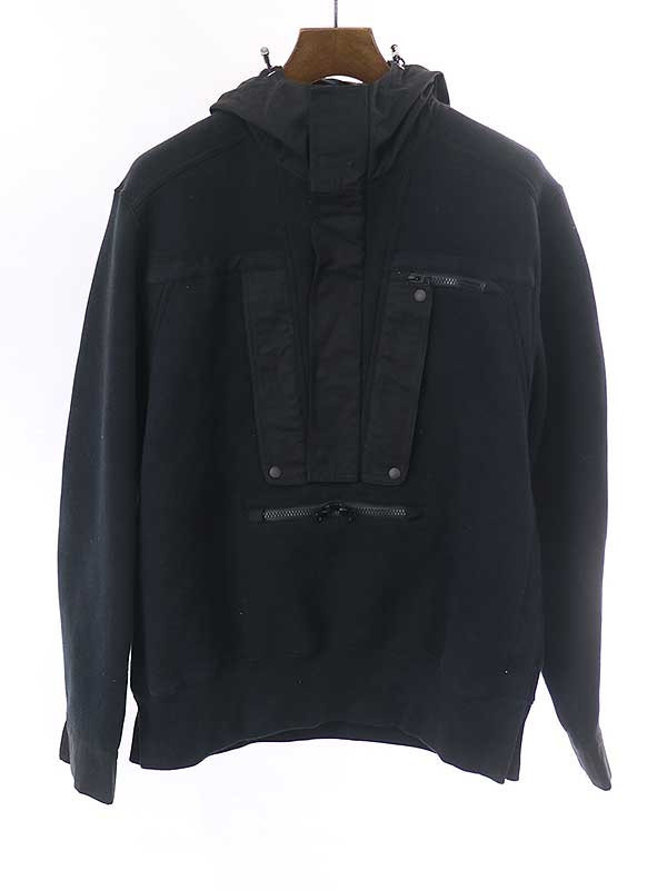 Sacai 22SS Sponge Sweat Hoodie Pullover Black Size 2 Used Sacai 22SS Sponge Sweat Hoodie Pullover Black Size 2 Used