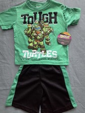 Teenage Mutant Ninja Turtles Boys 4T Outfit Set NEW WITH TAG Shirt Shorts TMNT