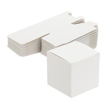 Gift Boxes with Lids, 25 Pcs 2.36x2.36x2.36 Inch Paper Boxes Kraft White