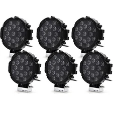 7'' inch Round LED Pods Work Light Bar Driving Fog Headlight Truck Off Road 4WD