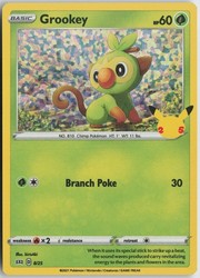 Grookey 008/025 McDonald's 25th Anniversary Holo Promo