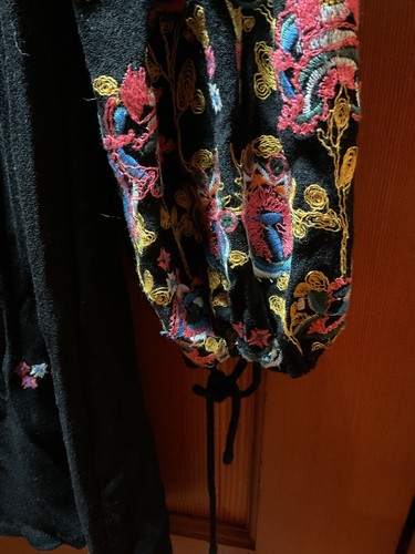 Sugar + L!PS Black Floral Embroidered Dress Short Medium - Picture 5 of 7