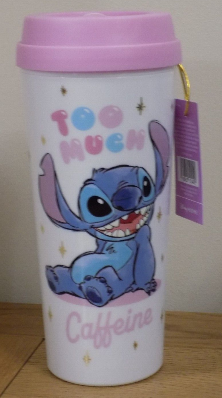 Disney Lilo & Stitch Travel Mug (Tea / Coffee) - Too Much Caffeine - BRAND NEW