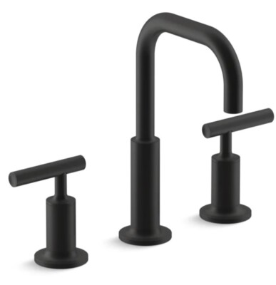 Kohler Purist K-14406-4-BL Widespread Bathroom Sink Faucet Matte Black Box $750