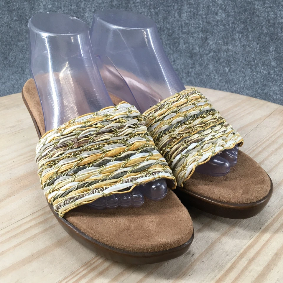 Aerosoles Sandals Womens 10 M Say Yes Slide Multicolor Faux Leather Wedge Casual - Image 3 of 4