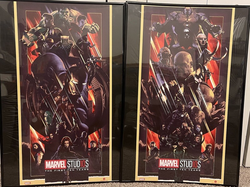 Marvel studios first 10 years Posters Heroes and Villains
