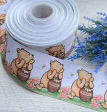7/8" ,1 1/2", 3" Classic Winnie The Pooh Grosgrain Ribbon 3 Yards Pooh Ribbon