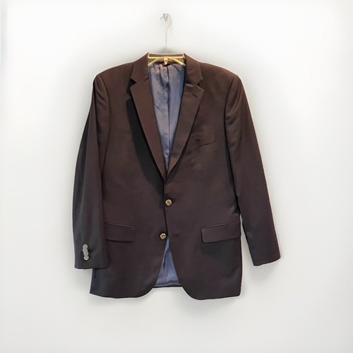 Indochino Wool Mohair Blazer Sport Coat Mens 38 Navy Classic Designer Silk Wool