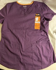 Scrubstar Women's V-Neck Top Small And Bottoms Medium purple Scrub Set