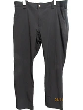 DULUTH TRADING CO MEN'S FLEX FIRE HOSE 5 POCKET PANTS BLACK 38X34 VGUC