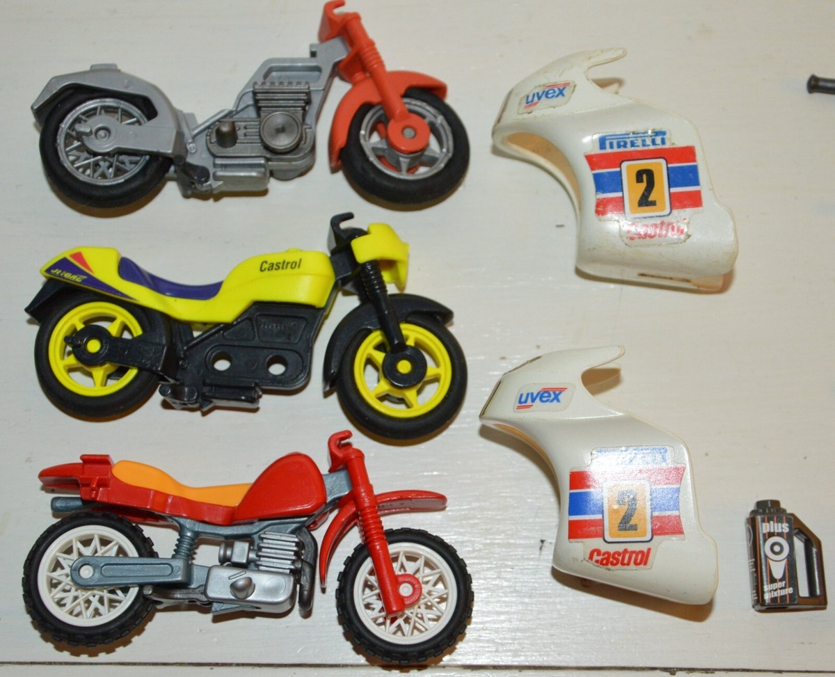 Playmobil Moto Vintage Avec Pilote - Thème Course Et Sports - Occasion En Bon état