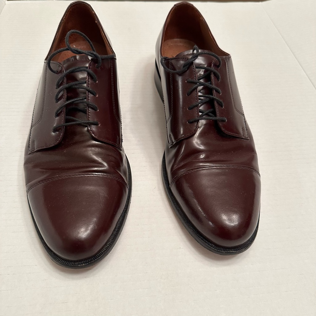 Bostonian Mens Derby Dress Shoes Burgundy Leather Cap Toe  display picture 3