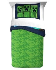 Minecraft "Mojang" Kids 2pc Reversible Twin/Full Comforter Set-W16734972185