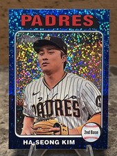2024 Topps Heritage Ha-Seong Kim Chrome Blue Sparkle Padres